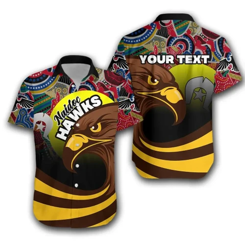 (Custom Personalised) Pride Hawks Hawaiian Shirt Hawthorn Naidoc Week Aboriginal TH12