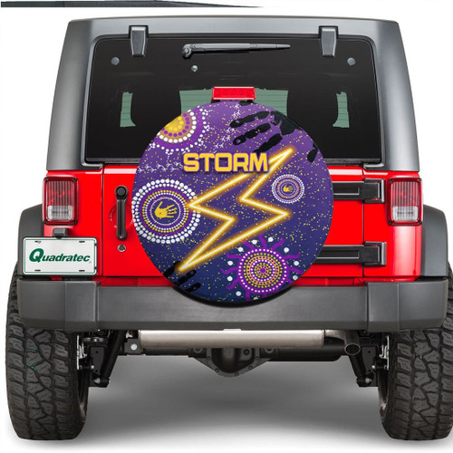 Rugbylife Tire - Melbourne Storm Indigenous Victorian Vibes - Rugby Team Spare Tire Cover
