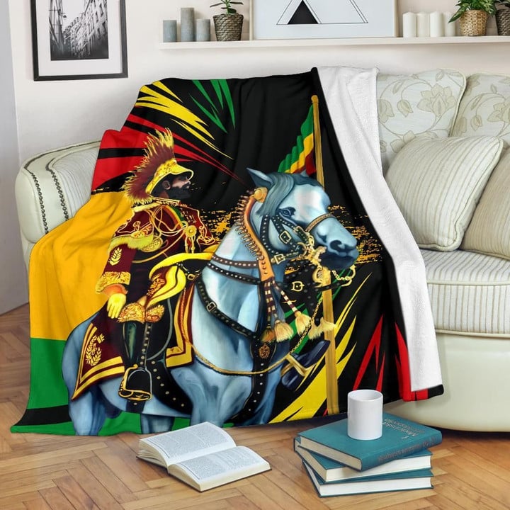Ethiopia Emperor Haile Selassie Blanket A7