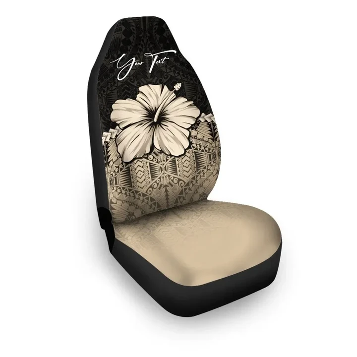 (Custom) Polynesian Car Seat Covers Hibiscus Personal Signature A02 | Shipping Worldwide | Fast Shipping