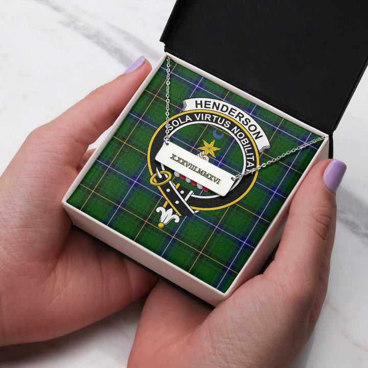 AmericansPower Jewelry - Galloway District Tartan Coordinates Horizontal Bar Necklace A7 | AmericansPower