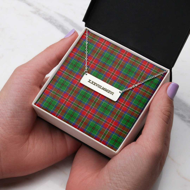 AmericansPower Jewelry - Mcculloch Tartan Coordinates Horizontal Bar Necklace A7 | AmericansPower