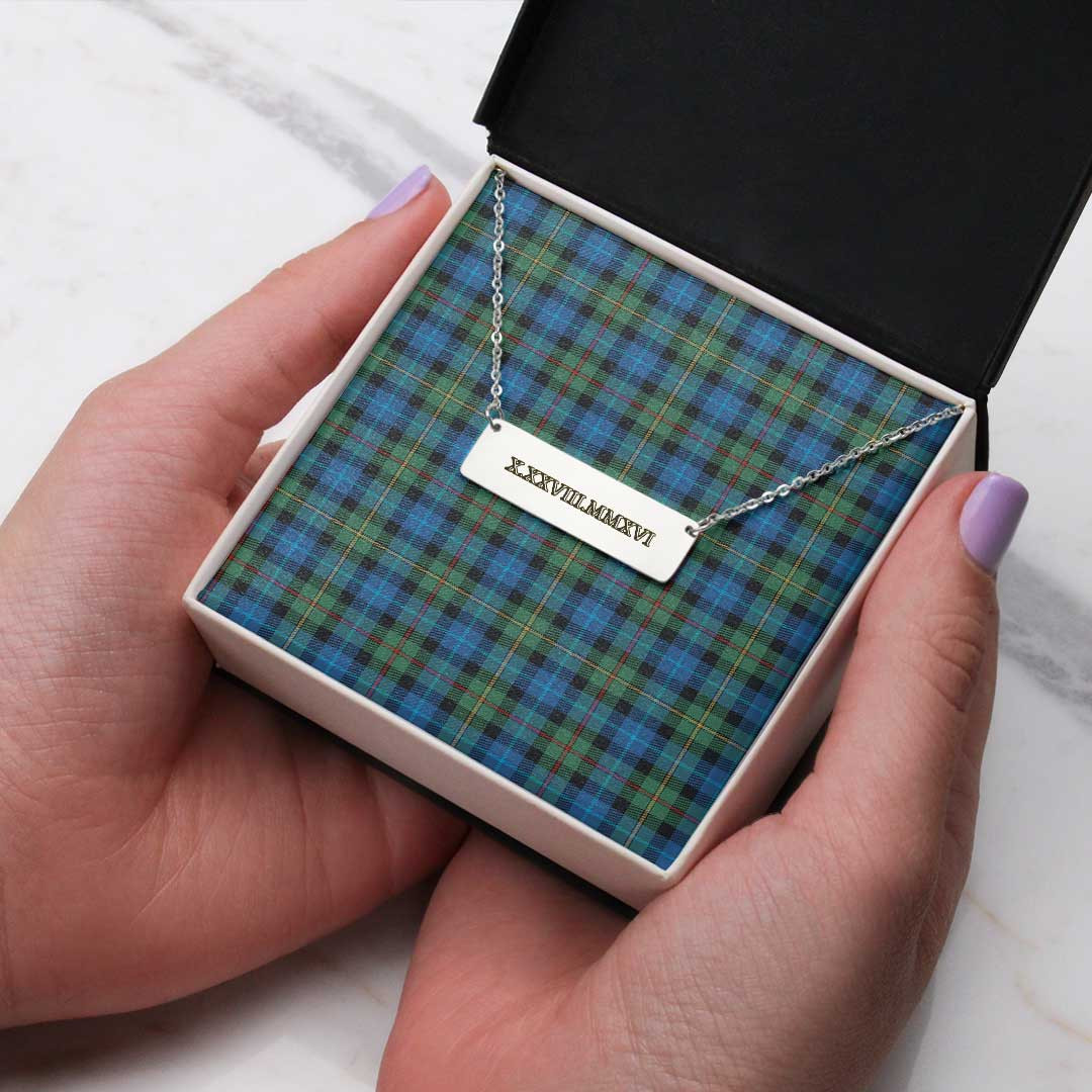 AmericansPower Jewelry - Smith Ancient Tartan Coordinates Horizontal Bar Necklace A7 | AmericansPower