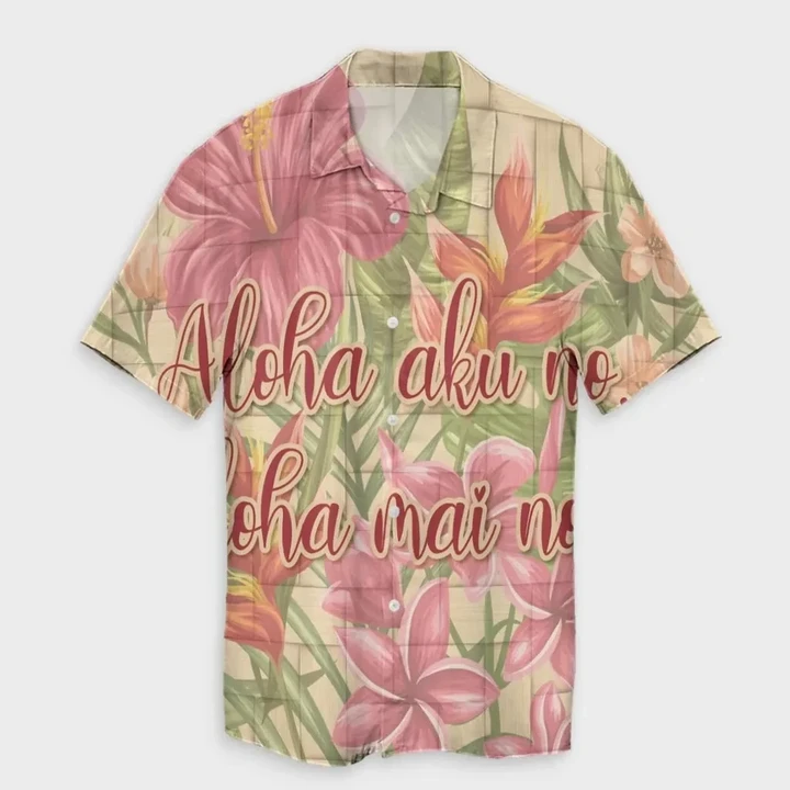 AmericansPower Shirt - Hawaii Tropical Hibiscus Plumeria Hawaiian Shirt