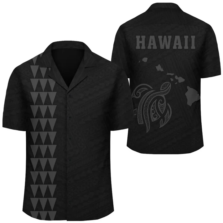 AmericansPower Shirt - Kakau Polynesian Turtle Map Hawaii Shirt Grey