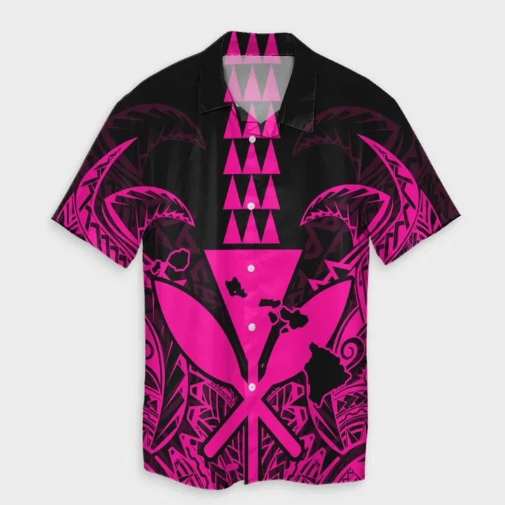 AmericansPower Shirt - Hawaii Polynesian Kanaka Kakau Hawaiian Shirt Alan Style Pink