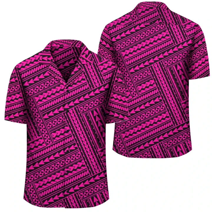 AmericansPower Shirt - Polynesian Nation Pink Hawaiian Shirt