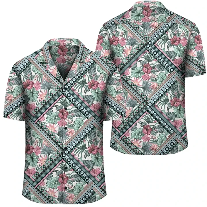 AmericansPower Shirt - Hawaii Exotic Tropical Flowers In Pastel Colors Hawaiian Shirt