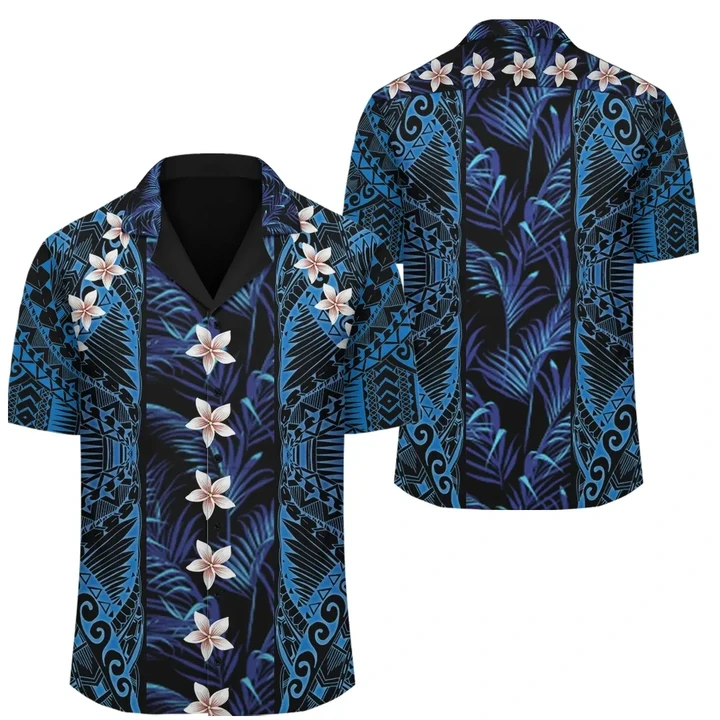 AmericansPower Shirt - Hawaii Plumeria Fern Tropical Hawaiian Shirt Feri style