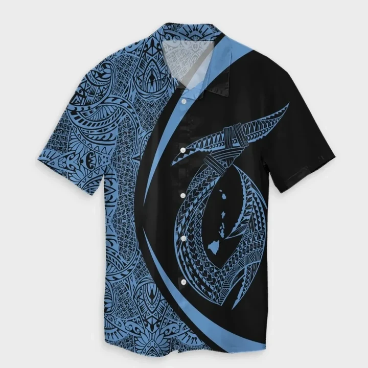 AmericansPower Shirt - Hawaii Fish Hook Polynesian Hawaiian Shirt Circle Style Pastel