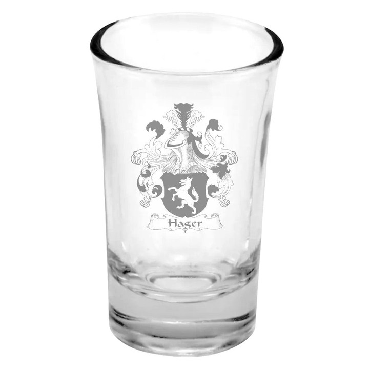AmericansPower Germany Drinkware - Hager German Family Crest Dessert Shot Glass A7 | AmericansPower
