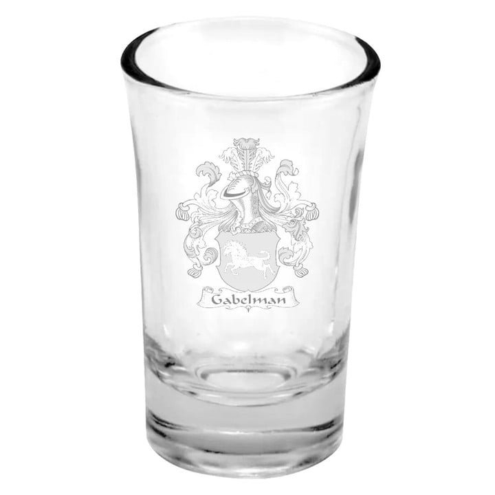 AmericansPower Germany Drinkware - Gabelman German Family Crest Dessert Shot Glass A7 | AmericansPower