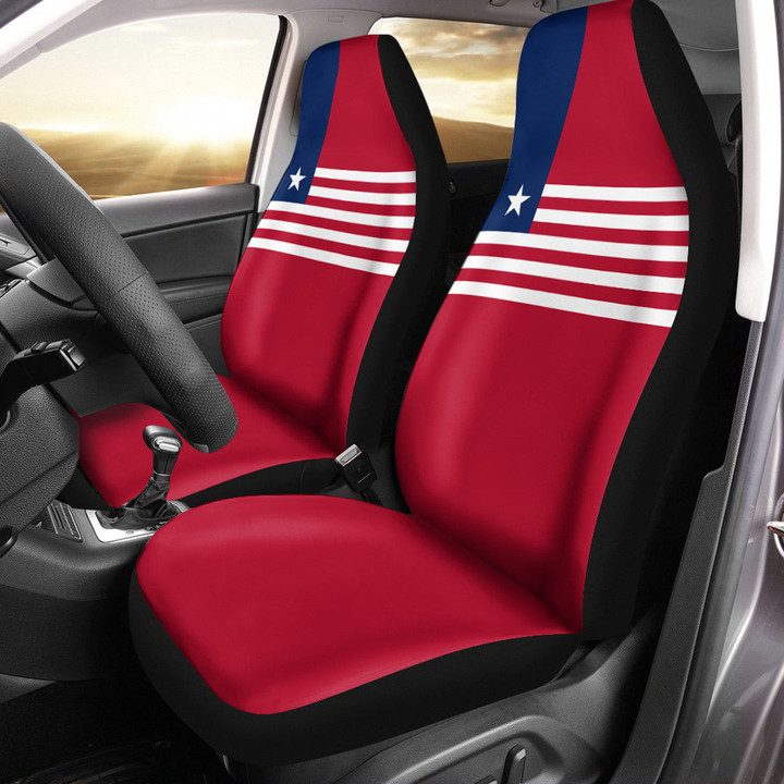 AmericansPower Car Seat Covers (Set of 2) - Flag of Liberia Car Seat Covers A7 | AmericansPower