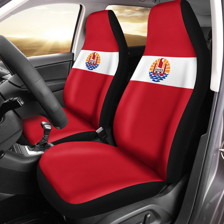 AmericansPower Car Seat Covers (Set of 2) - Flag of Tahiti French Polynesia Car Seat Covers A7 | AmericansPower