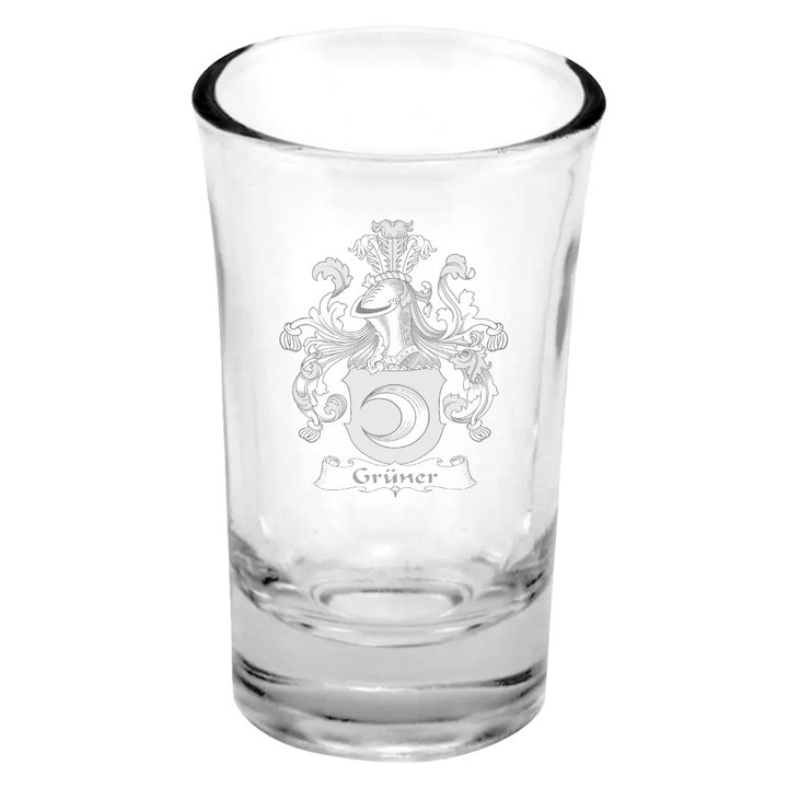 AmericansPower Germany Drinkware - Gruner German Family Crest Dessert Shot Glass A7 | AmericansPower