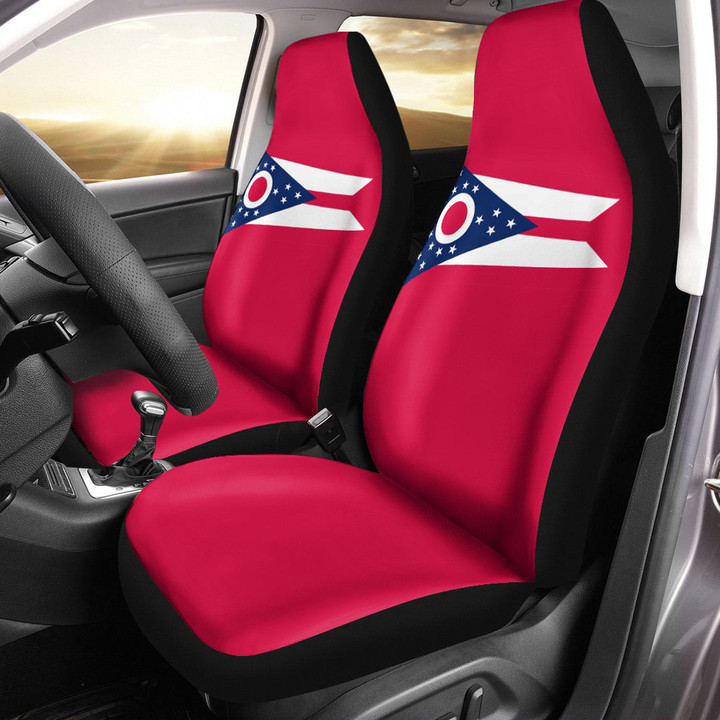 AmericansPower Car Seat Covers (Set of 2) - Flag Of The U.S. State Of Ohio Car Seat Covers A7 | AmericansPower