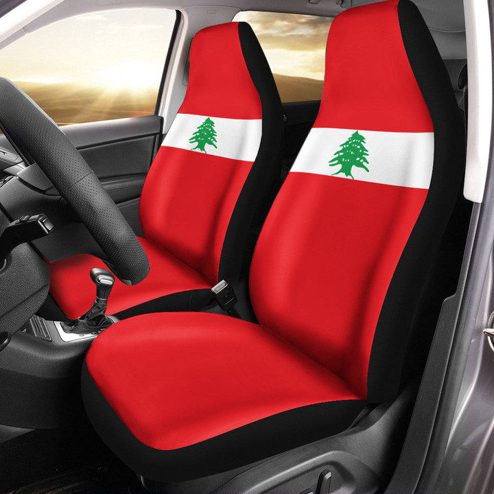 AmericansPower Car Seat Covers (Set of 2) - Flag of Lebanon Car Seat Covers A7 | AmericansPower