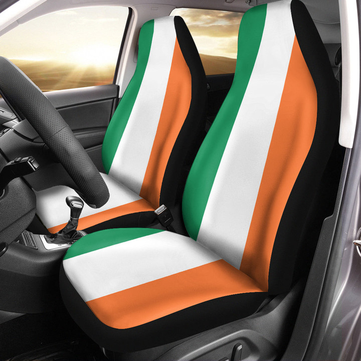 AmericansPower Car Seat Covers (Set of 2) - Flag of Ireland Car Seat Covers A7 | AmericansPower