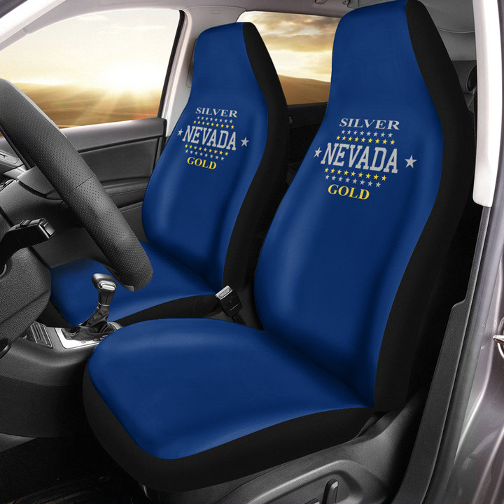 AmericansPower Car Seat Covers (Set of 2) - Flag Of Nevada (1905 - 1915) Car Seat Covers A7 | AmericansPower