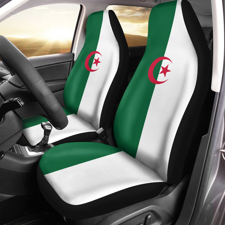 AmericansPower Car Seat Covers (Set of 2) - Flag of Algeria Car Seat Covers A7 | AmericansPower