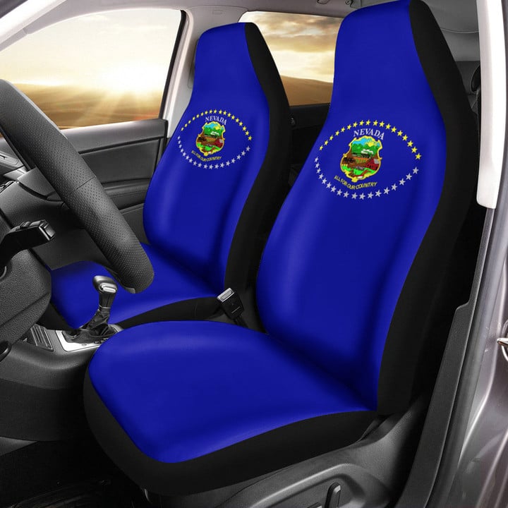 AmericansPower Car Seat Covers (Set of 2) - Flag Of Nevada 1915 Car Seat Covers A7 | AmericansPower