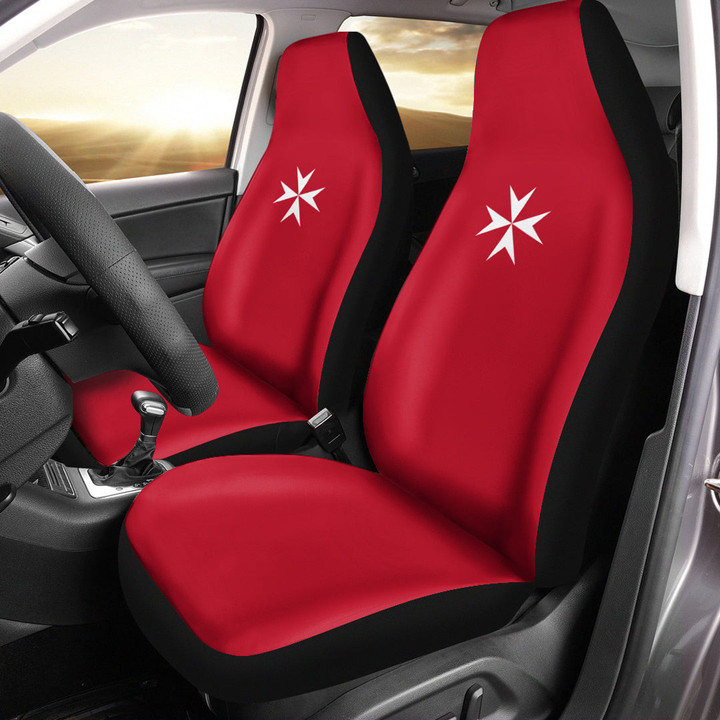 AmericansPower Car Seat Covers (Set of 2) - Flag of Malta Maltese Cross Car Seat Covers A7 | AmericansPower