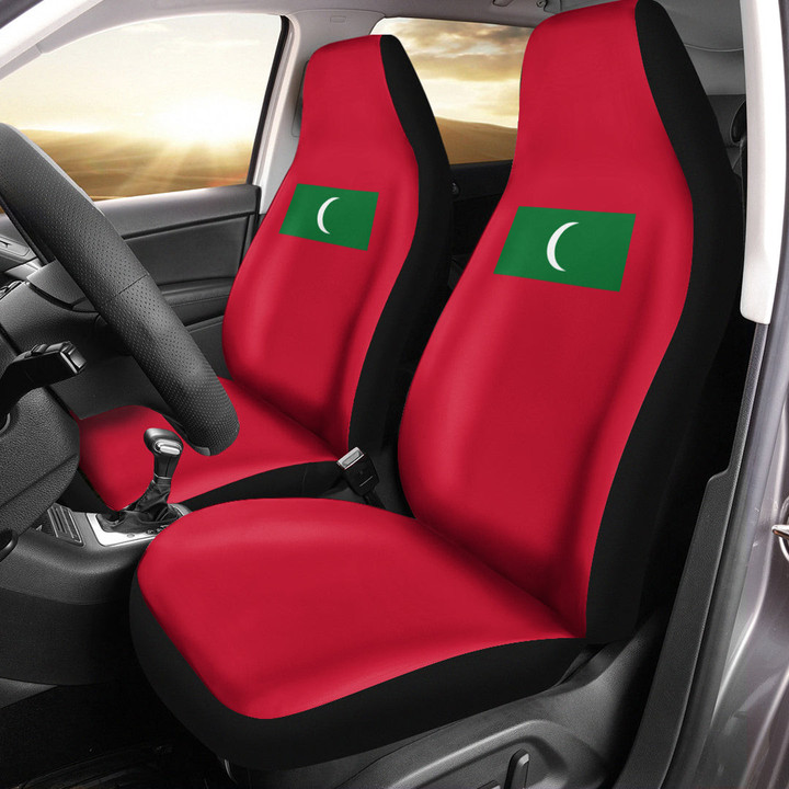 AmericansPower Car Seat Covers (Set of 2) - Flag of Maldives Car Seat Covers A7 | AmericansPower