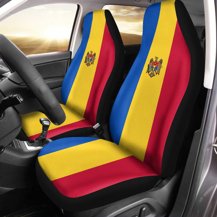 AmericansPower Car Seat Covers (Set of 2) - Flag of Moldova Car Seat Covers A7 | AmericansPower