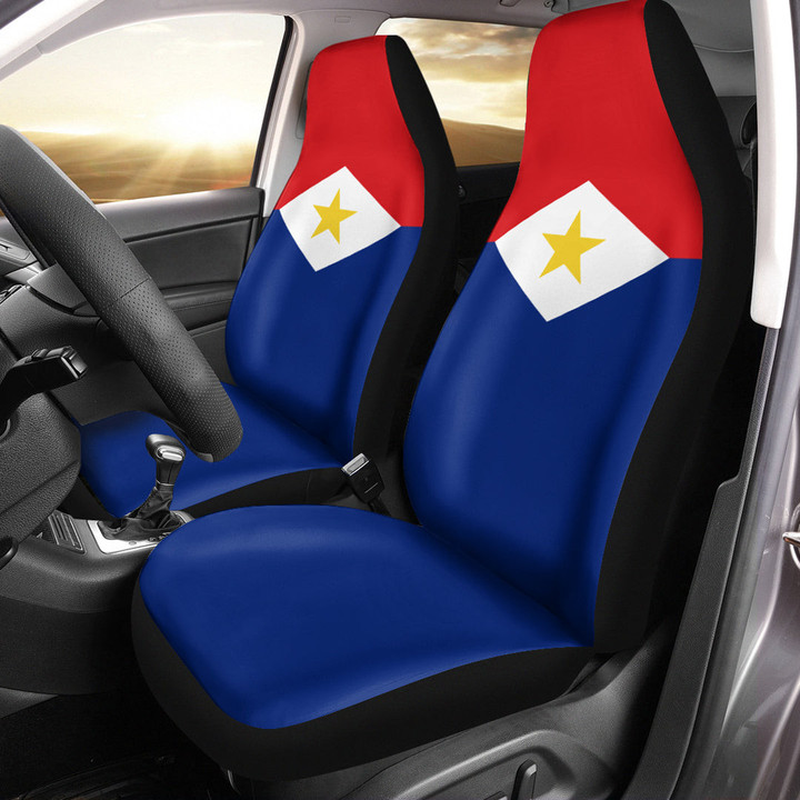 AmericansPower Car Seat Covers (Set of 2) - Flag of Saba Car Seat Covers A7 | AmericansPower