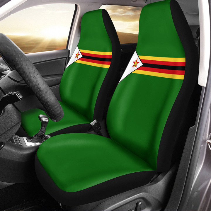 AmericansPower Car Seat Covers (Set of 2) - Flag of Zimbabwe Car Seat Covers A7 | AmericansPower