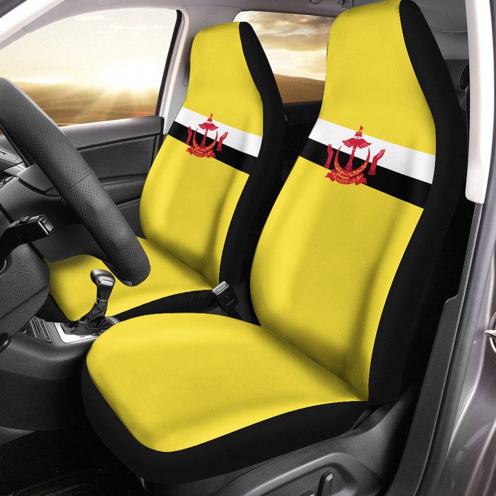 AmericansPower Car Seat Covers (Set of 2) - Flag of Brunei Car Seat Covers A7 | AmericansPower