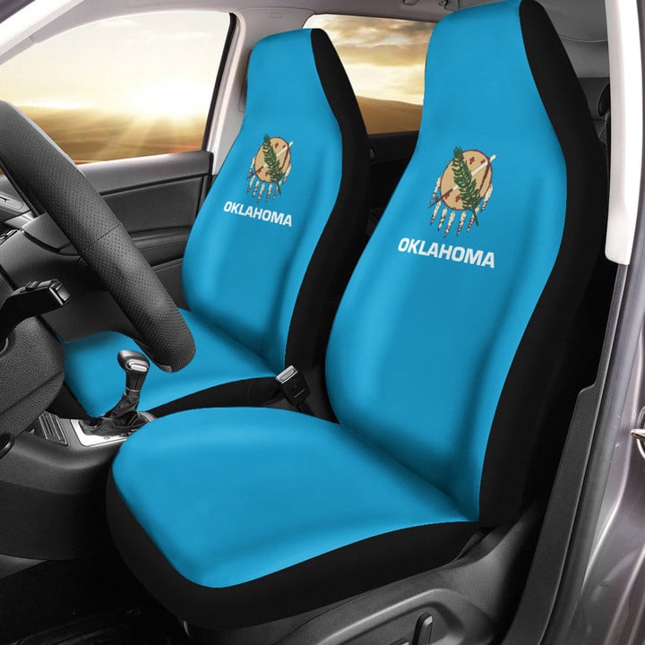 AmericansPower Car Seat Covers (Set of 2) - Flag Of Oklahoma (1941 - 1988) Car Seat Covers A7 | AmericansPower