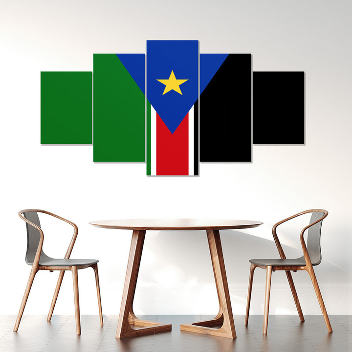 AmericansPower Canvas Wall Art - Flag of South Sudan Car Seat Covers A7 | AmericansPower