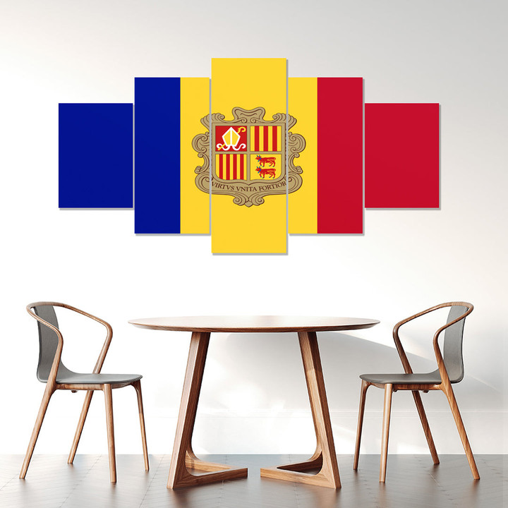 AmericansPower Canvas Wall Art - Flag of Andorra Car Seat Covers A7 | AmericansPower