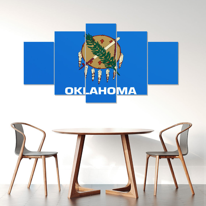 AmericansPower Canvas Wall Art - Flag Of Oklahoma Car Seat Covers A7 | AmericansPower