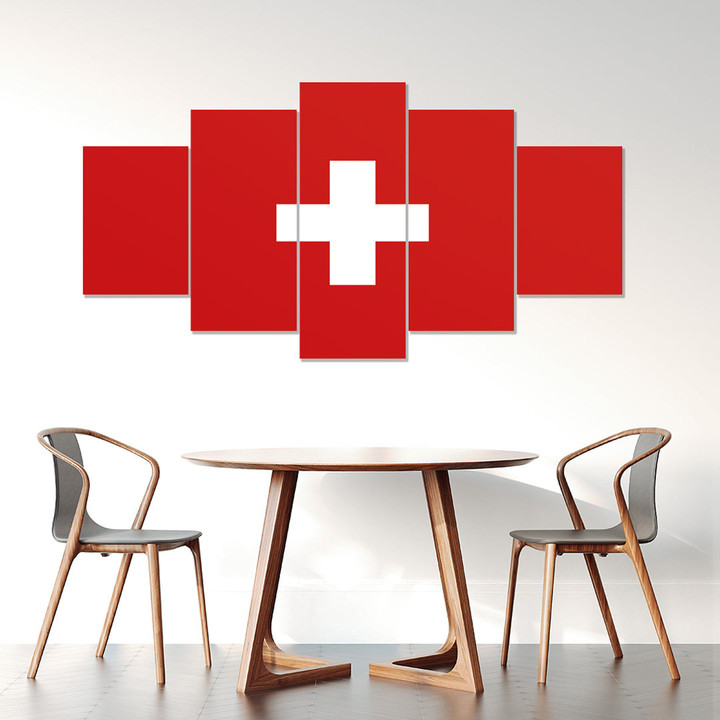 AmericansPower Canvas Wall Art - Flag of Switzerland Car Seat Covers A7 | AmericansPower