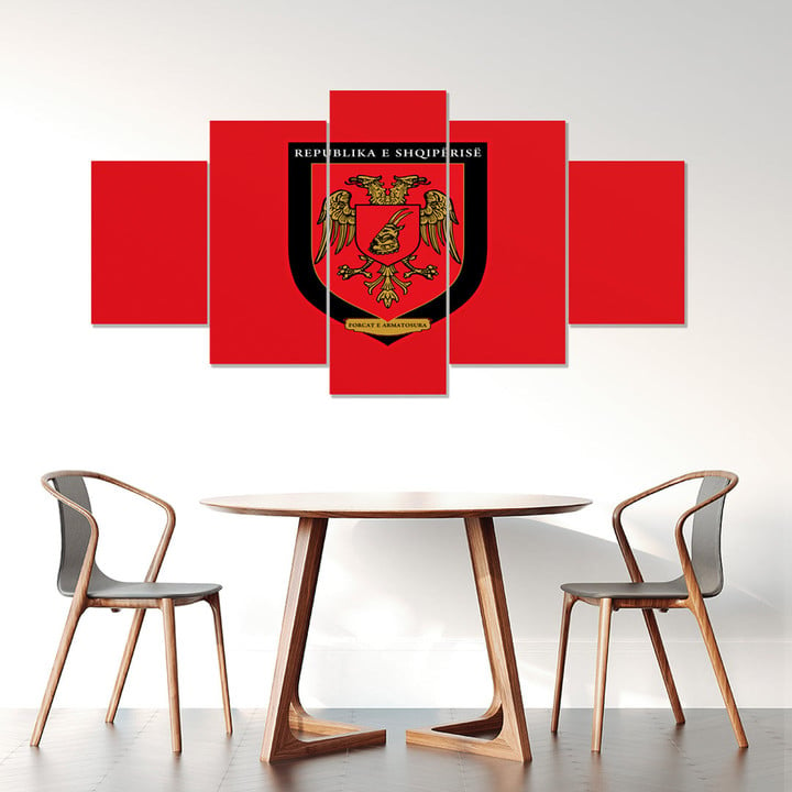 AmericansPower Canvas Wall Art - Flag of Albania Albanian Armed Forces Car Seat Covers A7 | AmericansPower