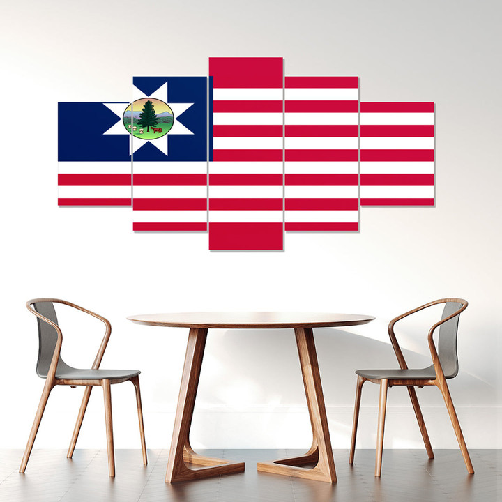 AmericansPower Canvas Wall Art - Flag Of Vermont (1837 - 1923) Car Seat Covers A7 | AmericansPower