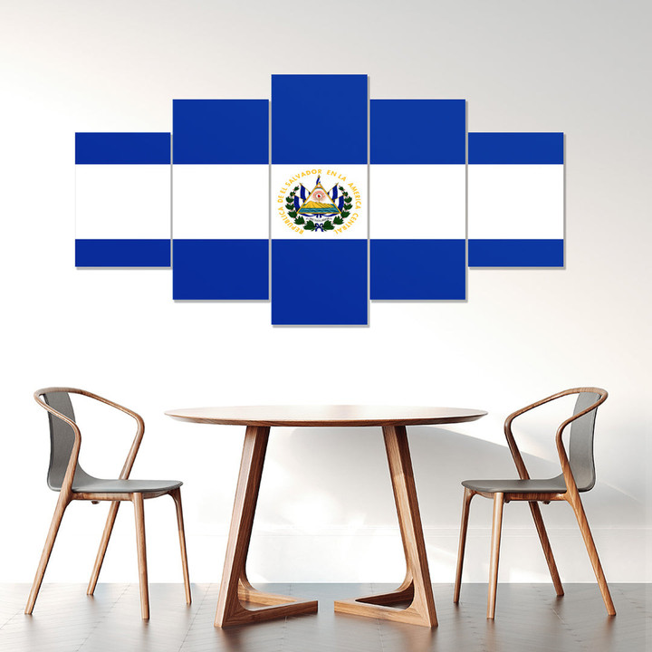 AmericansPower Canvas Wall Art - Flag of El Salvador Car Seat Covers A7 | AmericansPower