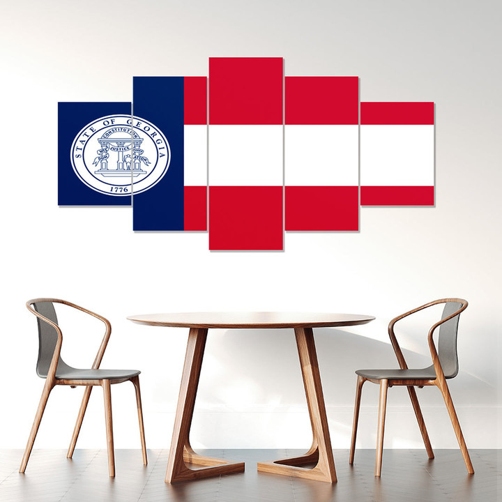 AmericansPower Canvas Wall Art - State Of Georgia (1920 - 1956) Car Seat Covers A7 | AmericansPower