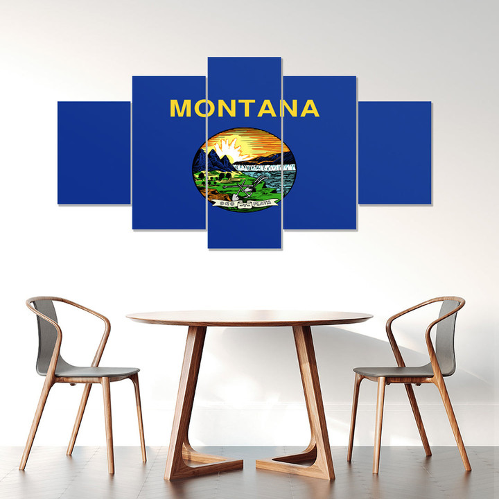 AmericansPower Canvas Wall Art - Flag Of Montana Car Seat Covers A7 | AmericansPower