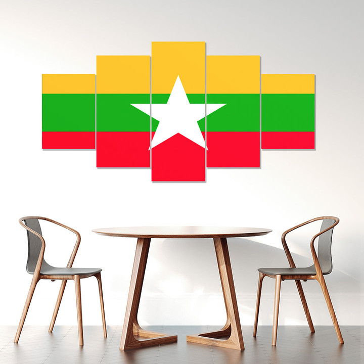 AmericansPower Canvas Wall Art - Flag of Myanmar Car Seat Covers A7 | AmericansPower