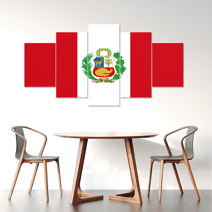 AmericansPower Canvas Wall Art - Flag of Peru Car Seat Covers A7 | AmericansPower