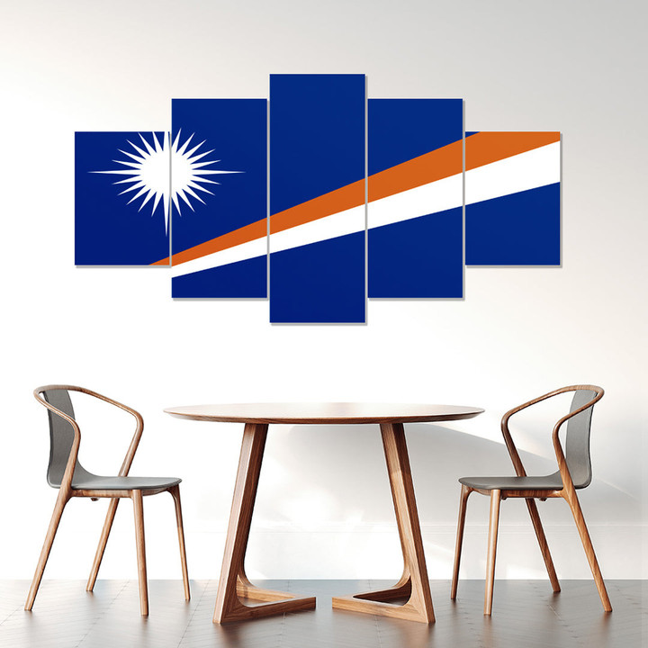 AmericansPower Canvas Wall Art - Flag of Marshall Islands Car Seat Covers A7 | AmericansPower