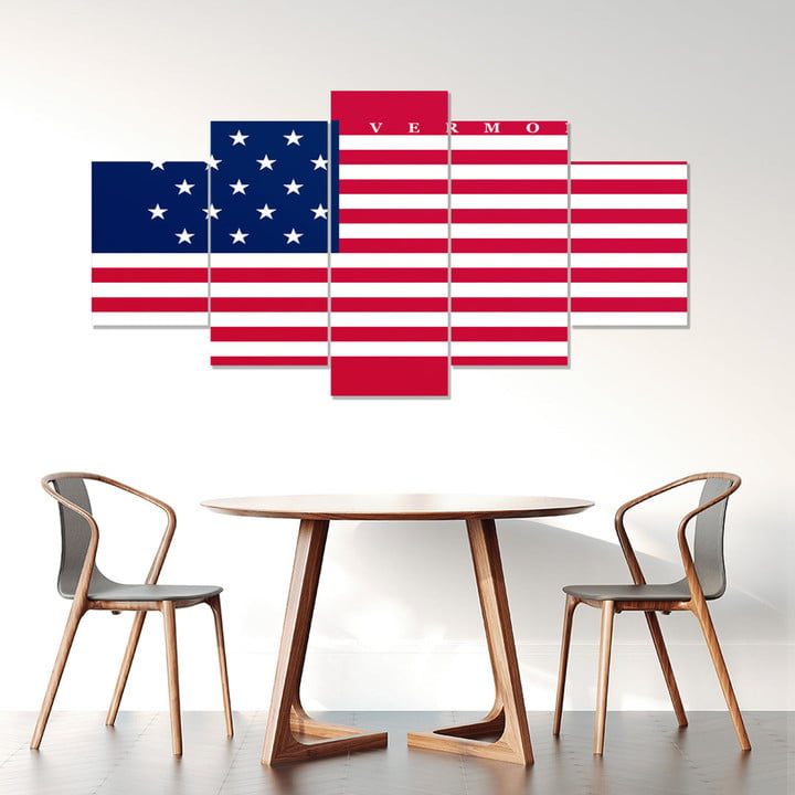 AmericansPower Canvas Wall Art - Flag Of Vermont (1804 - 1837) Car Seat Covers A7 | AmericansPower