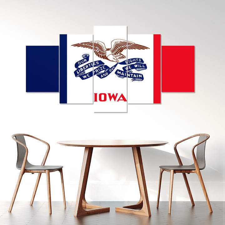 AmericansPower Canvas Wall Art - Flag Of Iowa Car Seat Covers A7 | AmericansPower