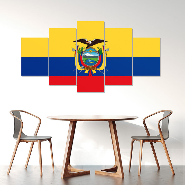 AmericansPower Canvas Wall Art - Flag of Ecuador Car Seat Covers A7 | AmericansPower