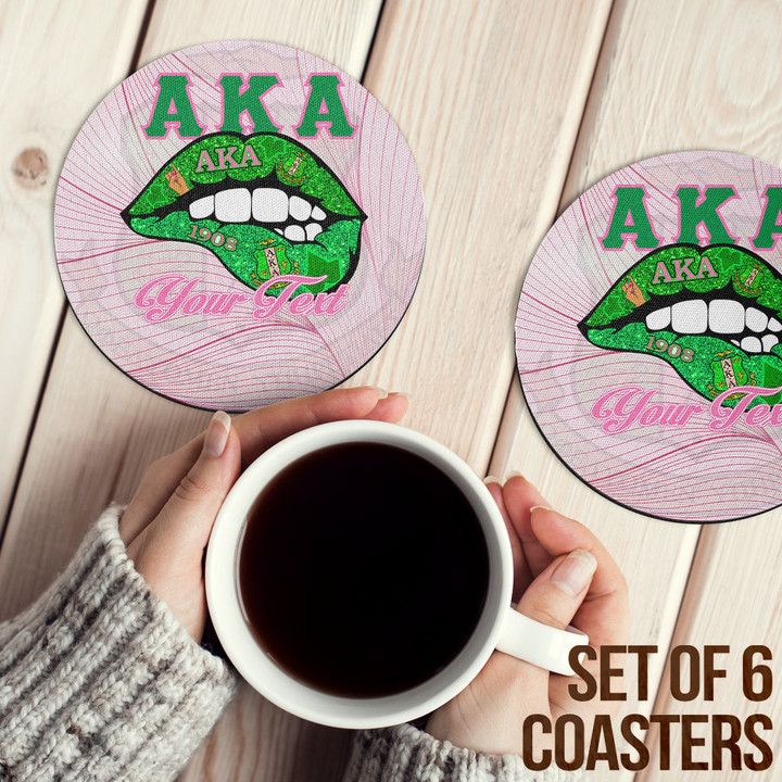 AmericansPower Coasters (Sets of 6) - (Custom) AKA Lips - Special Version Coasters | AmericansPower
