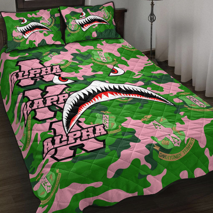 AmericansPower Quilt Bed Set - AKA Full Camo Shark Quilt Bed Set | AmericansPower
