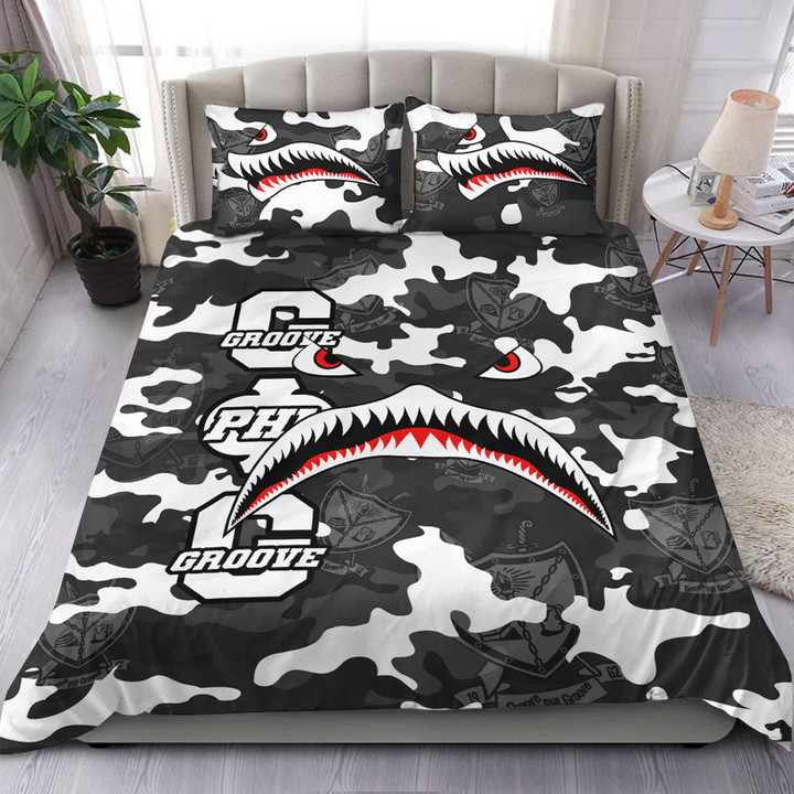 AmericansPower Bedding Set - Groove Phi Groove Full Camo Shark Bedding Set | AmericansPower
